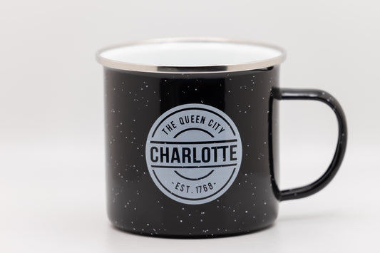 Charlotte, NC Enamel Mug