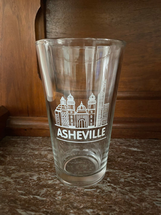 AVL Skyline Pint Glass